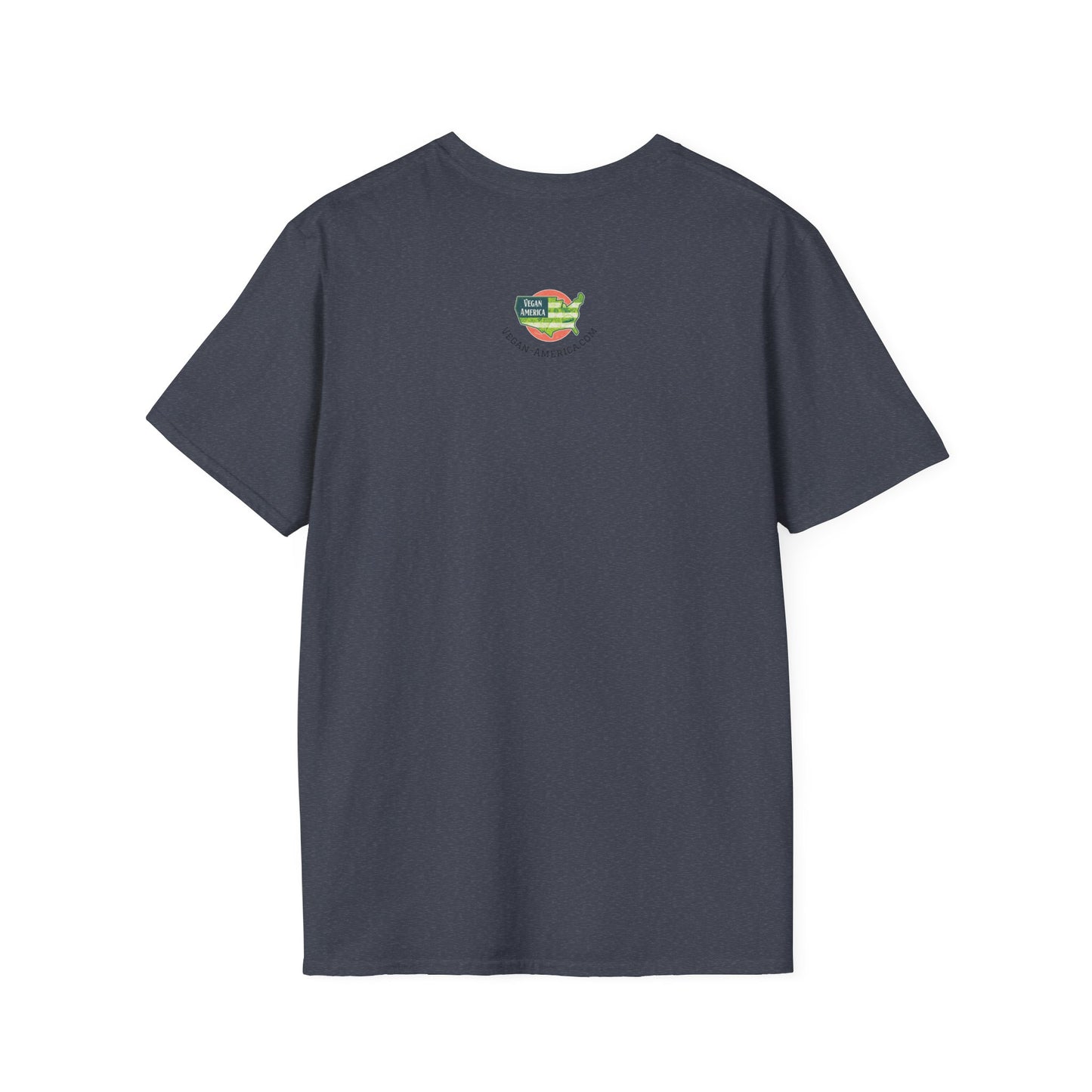Vegan America T-Shirt | UnisexSoftstyle Tee, Eco - Friendly Fashion, Gift for Vegans, Independence Day Outfit, Casual Wear - Vegan America