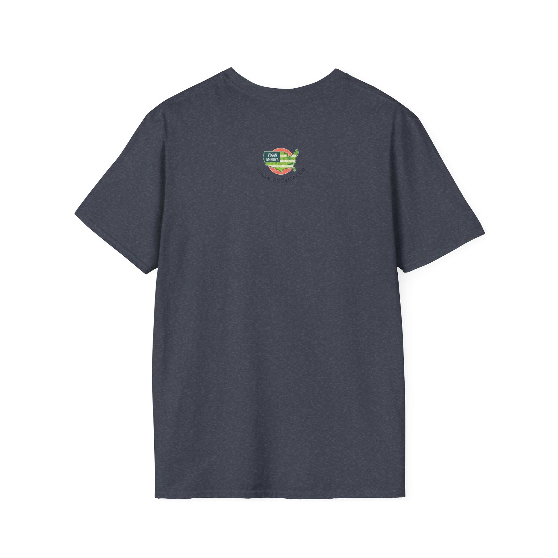 Vegan America T-Shirt | UnisexSoftstyle Tee, Eco - Friendly Fashion, Gift for Vegans, Independence Day Outfit, Casual Wear - Vegan America