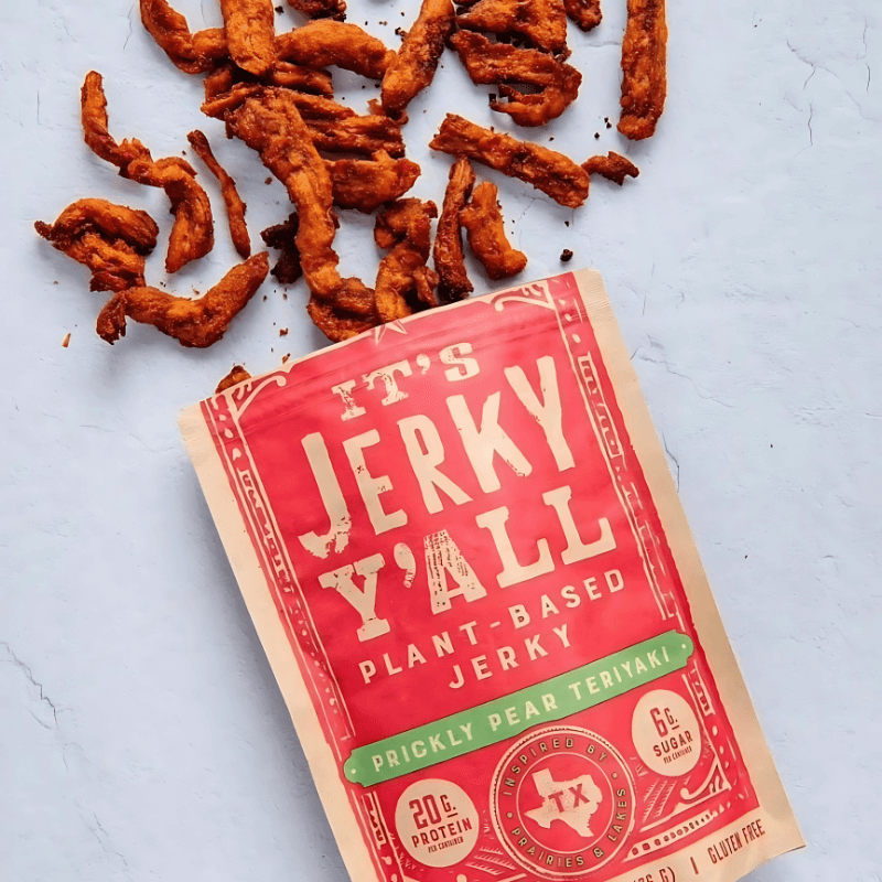 Prickly Pear Teriyaki Jerky | Retail 6 - Pack (The Smarter Jerky) - Vegan America