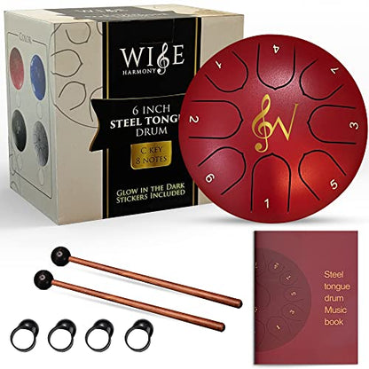 Wise Harmony 6 Inch Steel Tongue Rain Drum
