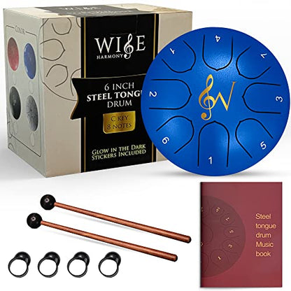 Wise Harmony 6 Inch Steel Tongue Rain Drum
