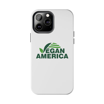 Vegan America Tough Phone Case — Eco - Friendly Plant Logo Protective Cover - Vegan America