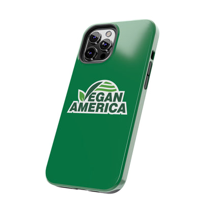 Vegan America Tough Phone Case — Green Protective Vegan Pride Cover - Vegan America