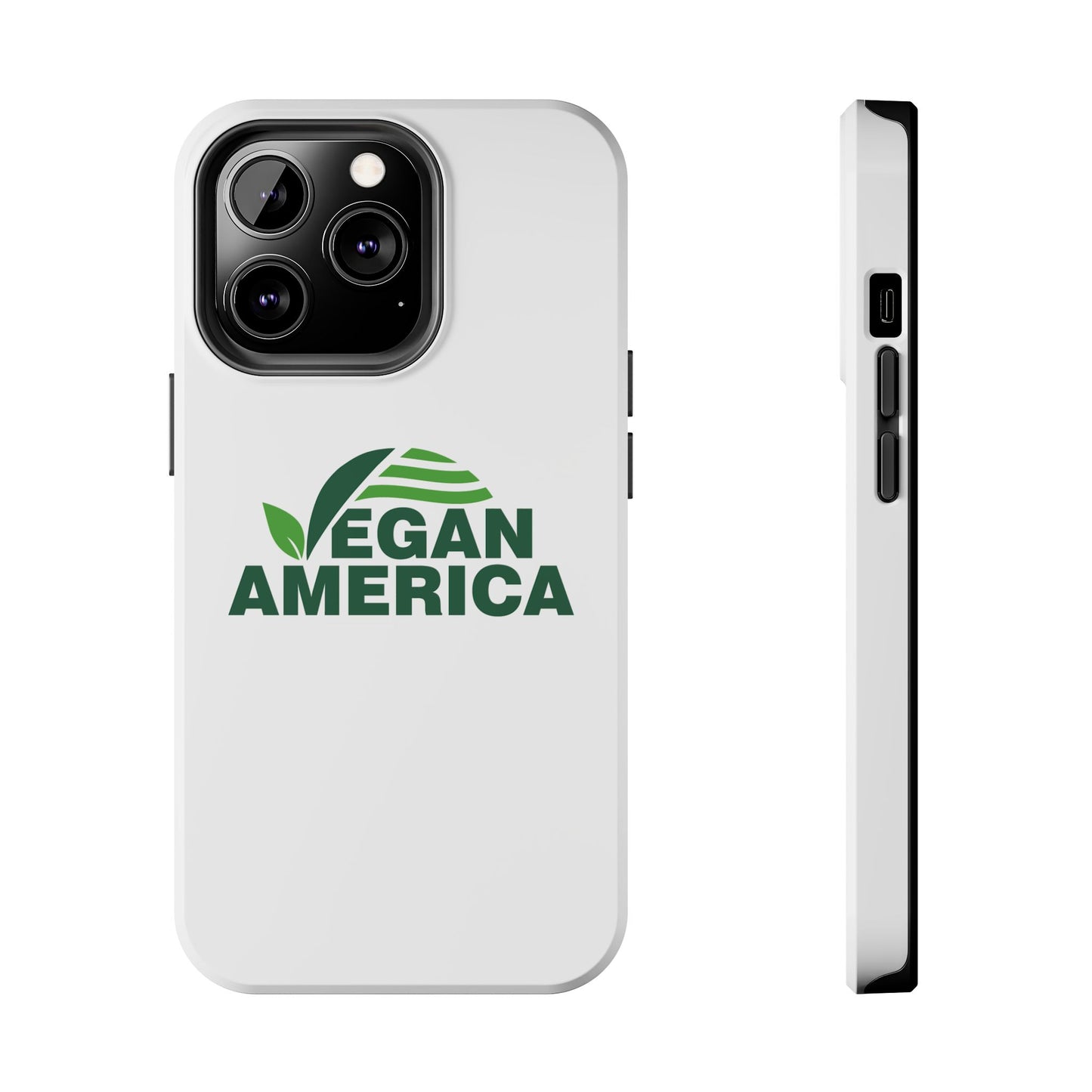 Vegan America Tough Phone Case — Eco - Friendly Plant Logo Protective Cover - Vegan America