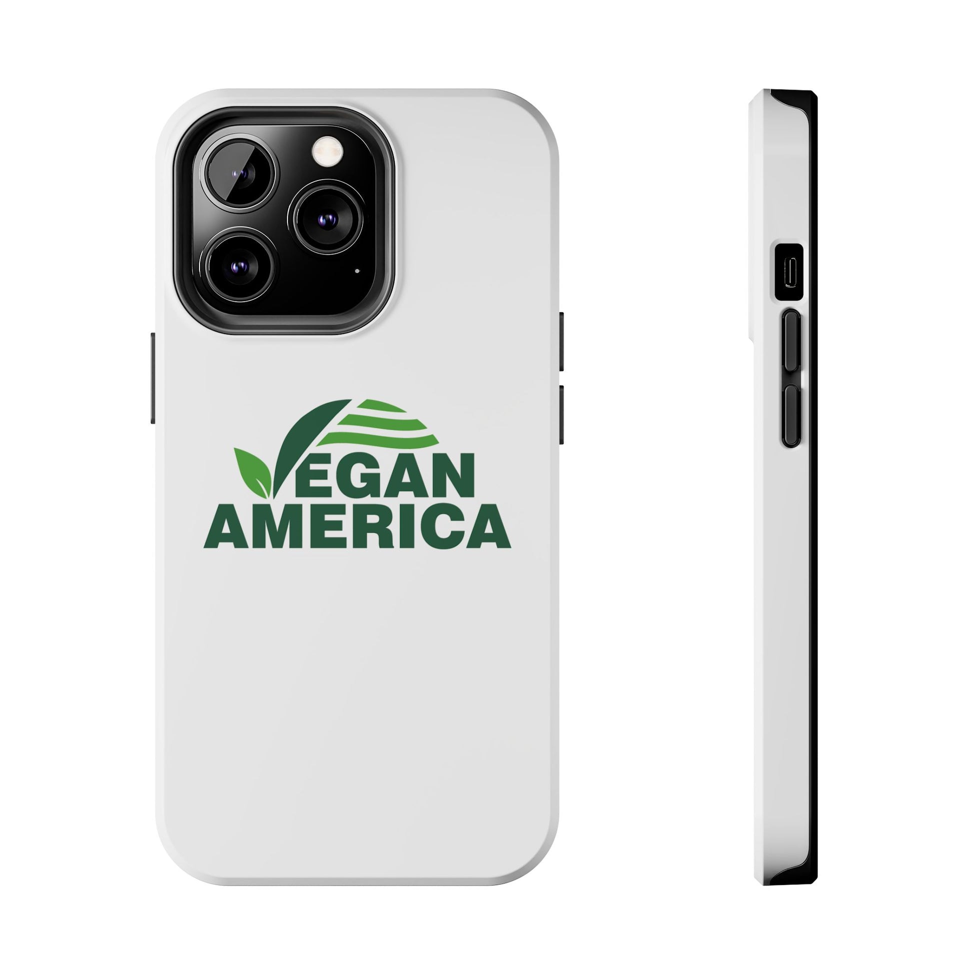 Vegan America Tough Phone Case — Eco - Friendly Plant Logo Protective Cover - Vegan America