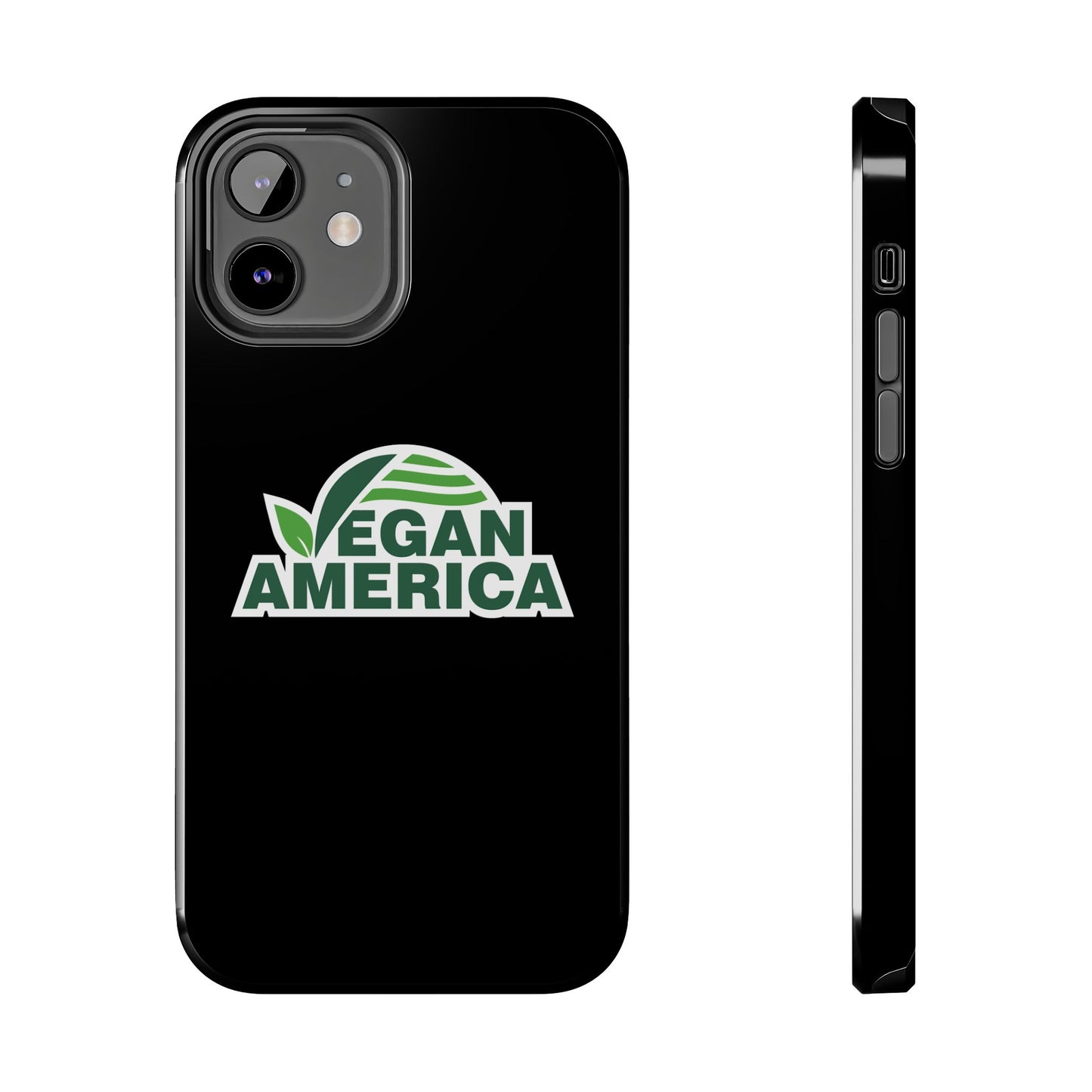 Vegan America Tough Phone Case — Green Leaf Vegan Pride Protective Cover - Vegan America