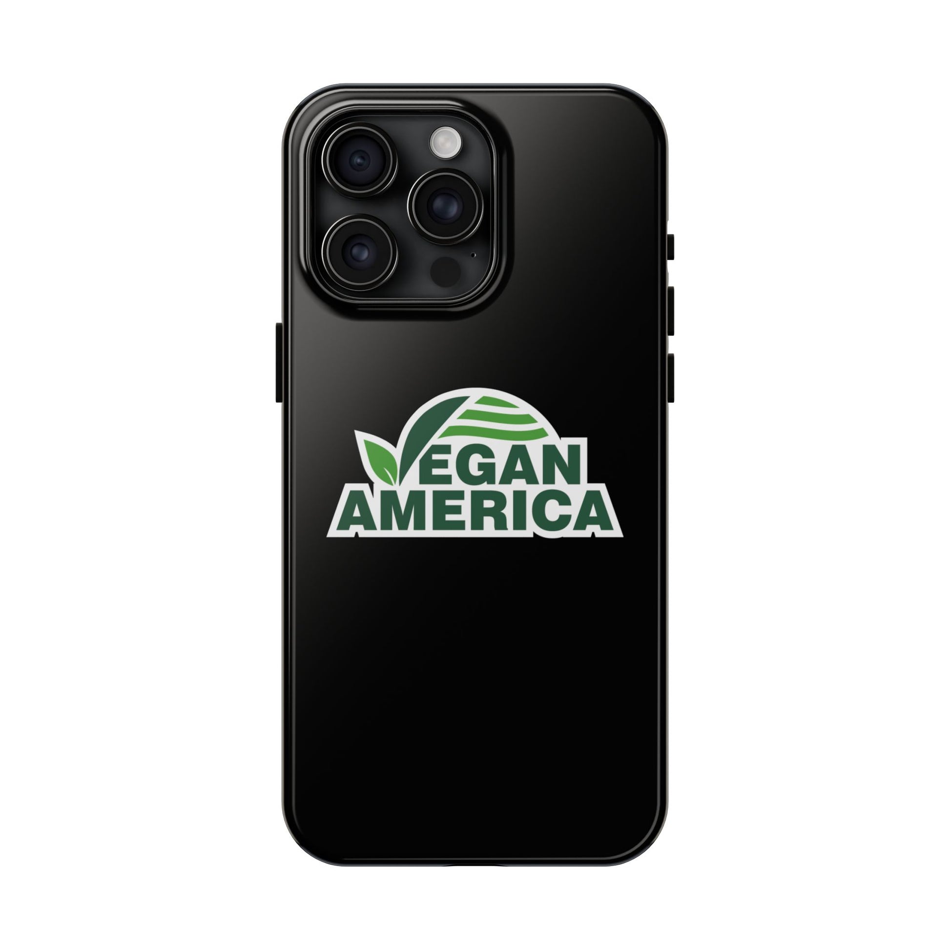 Vegan America Tough Phone Case — Green Leaf Vegan Pride Protective Cover - Vegan America