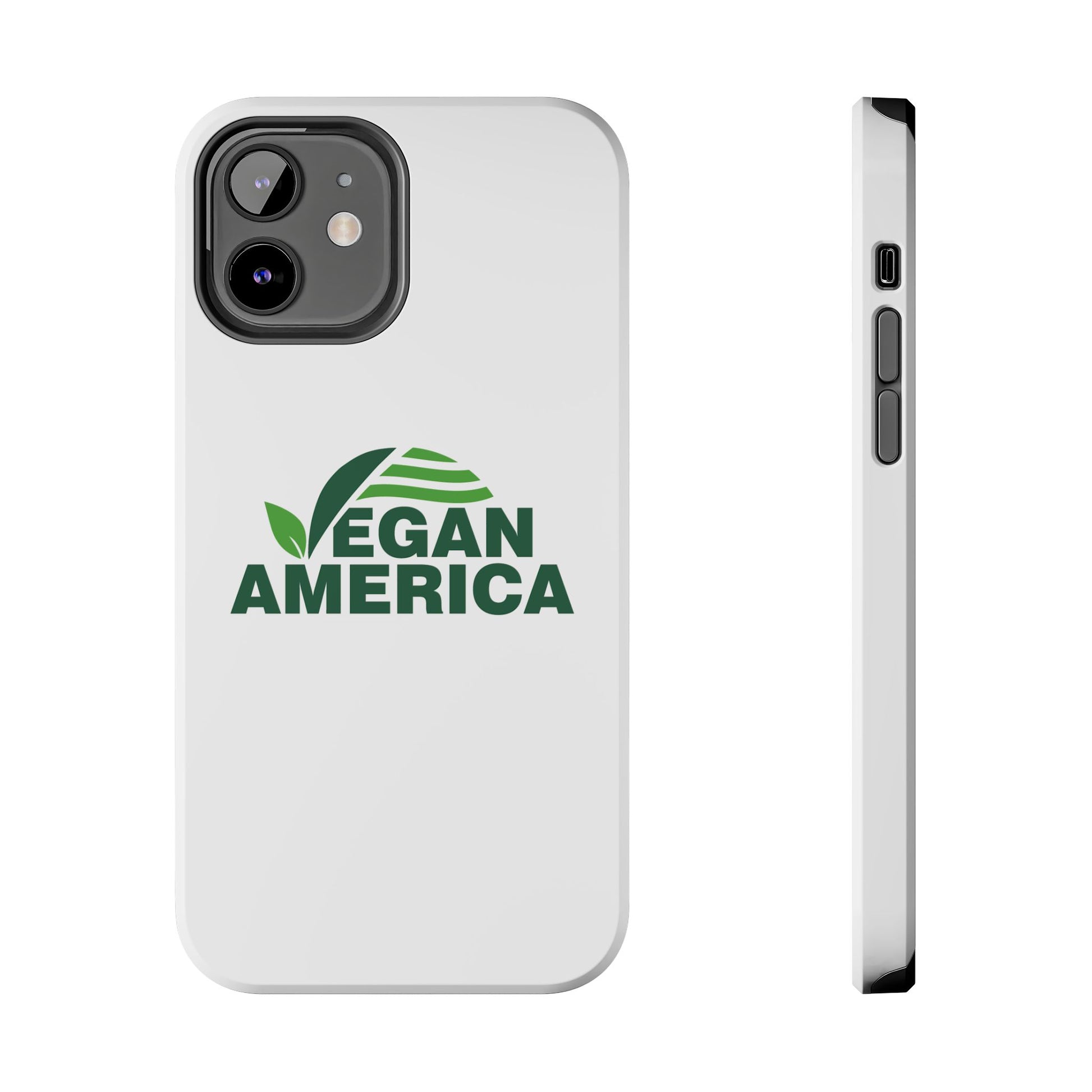 Vegan America Tough Phone Case — Eco - Friendly Plant Logo Protective Cover - Vegan America