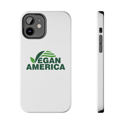 Vegan America Tough Phone Case — Eco - Friendly Plant Logo Protective Cover - Vegan America