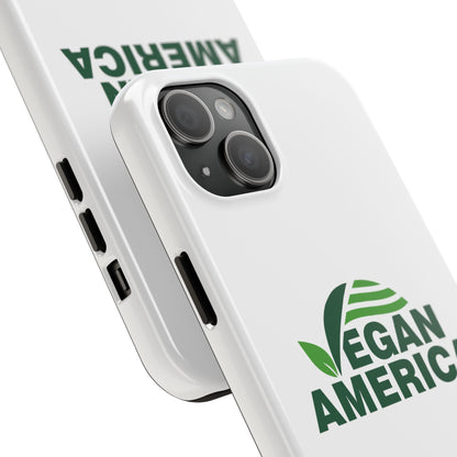 Vegan America Tough Phone Case — Eco - Friendly Plant Logo Protective Cover - Vegan America