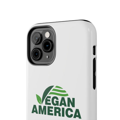 Vegan America Tough Phone Case — Eco - Friendly Plant Logo Protective Cover - Vegan America