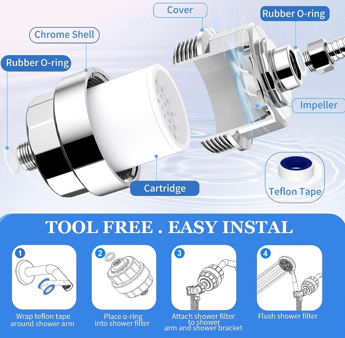 Shower Head Filter for Hard Water