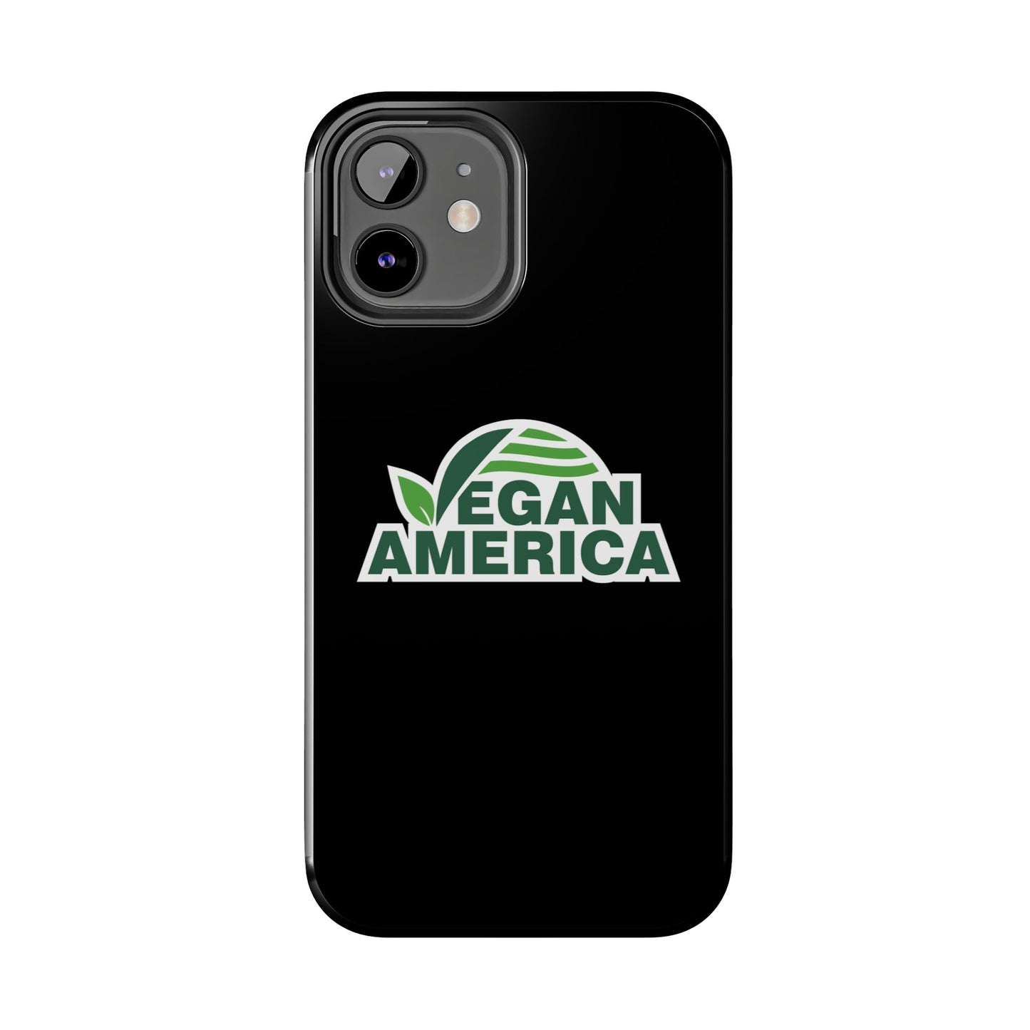 Vegan America Tough Phone Case — Green Leaf Vegan Pride Protective Cover - Vegan America