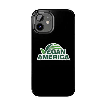 Vegan America Tough Phone Case — Green Leaf Vegan Pride Protective Cover - Vegan America