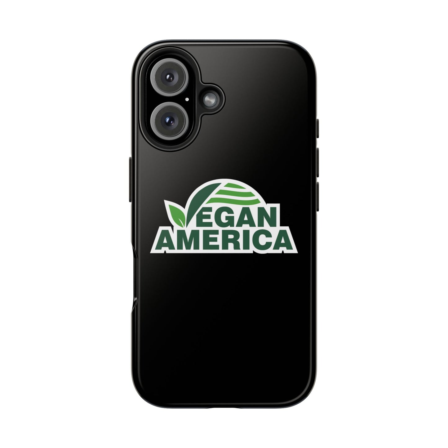 Vegan America Tough Phone Case — Green Leaf Vegan Pride Protective Cover - Vegan America