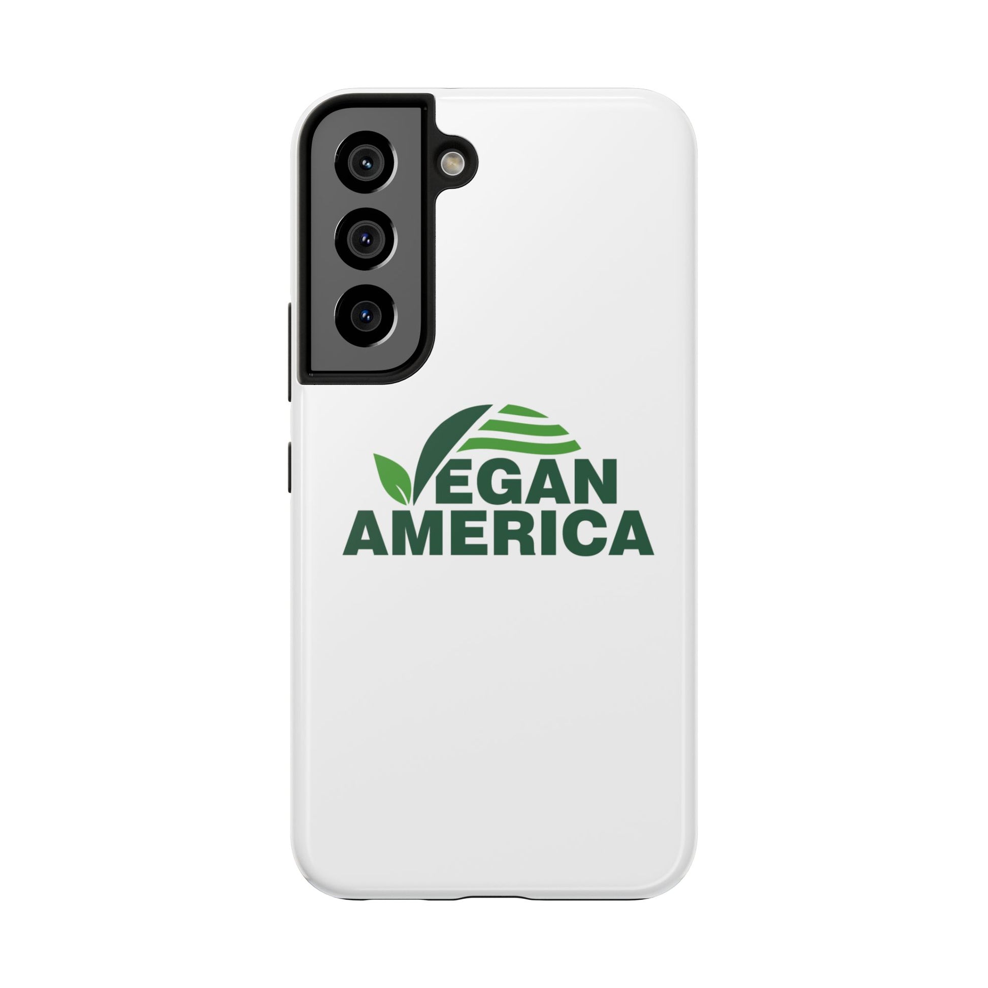 Vegan America Tough Phone Case — Eco - Friendly Plant Logo Protective Cover - Vegan America