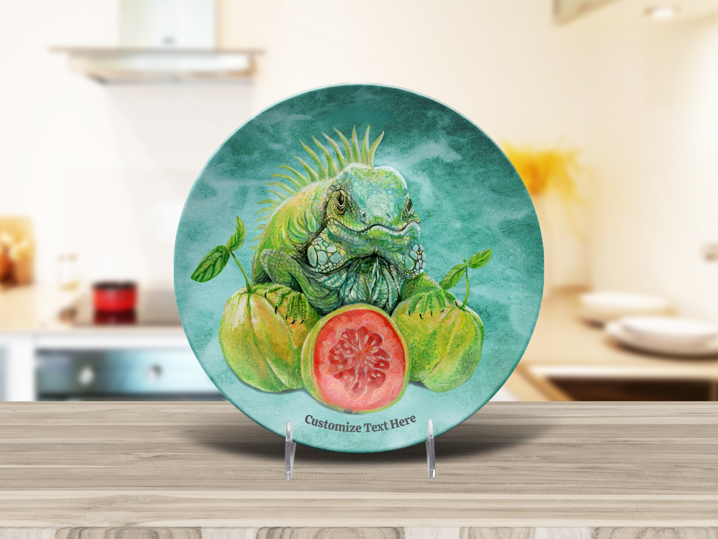 Tropical Iguana Plate & Bowl