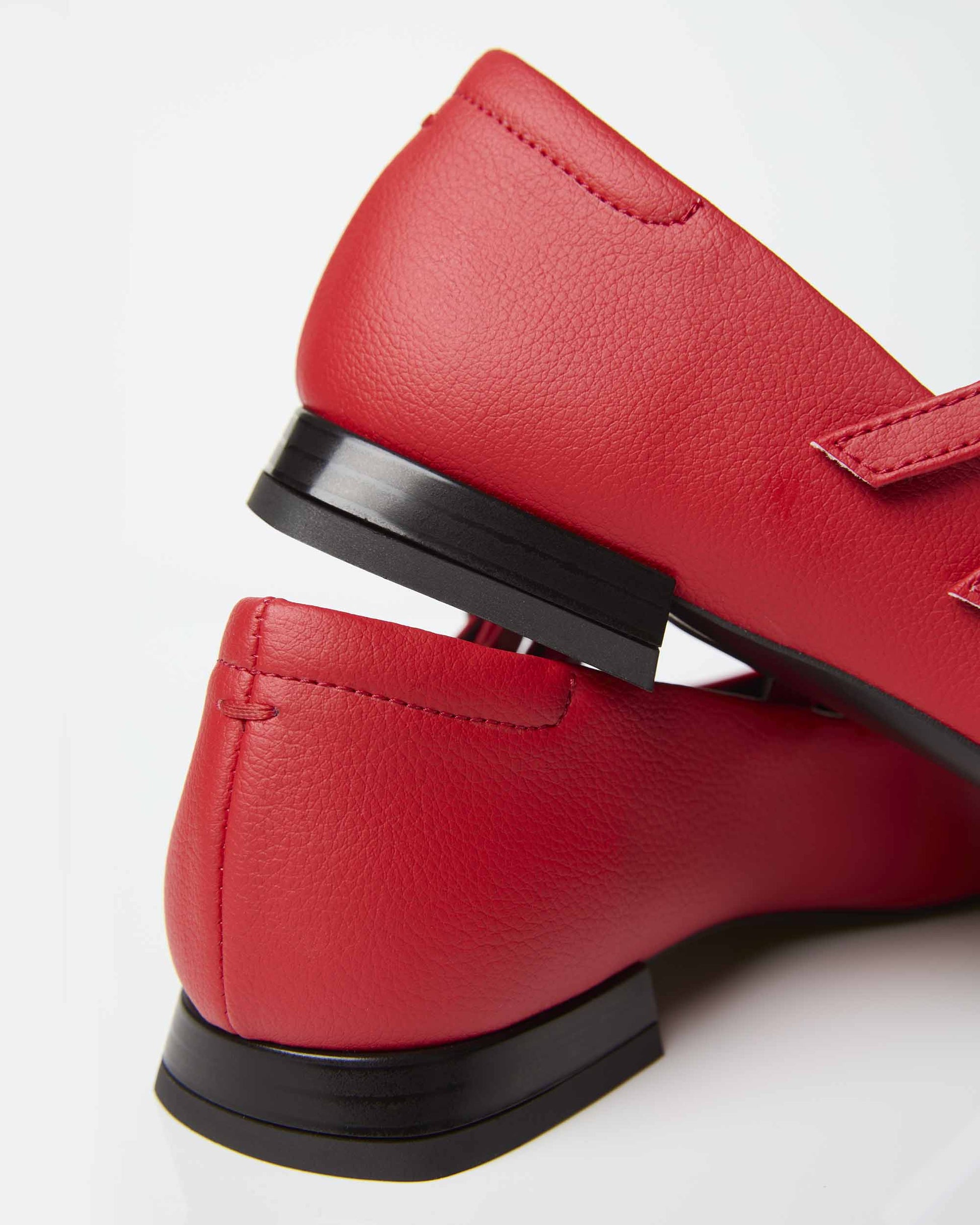 Strawberry Mary Jane Pumps red ballerinas - Vegan America