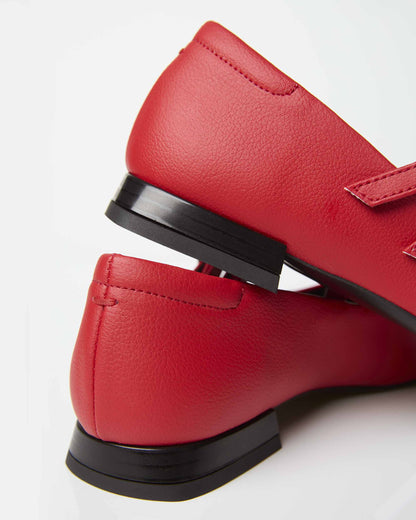 Strawberry Mary Jane Pumps red ballerinas - Vegan America