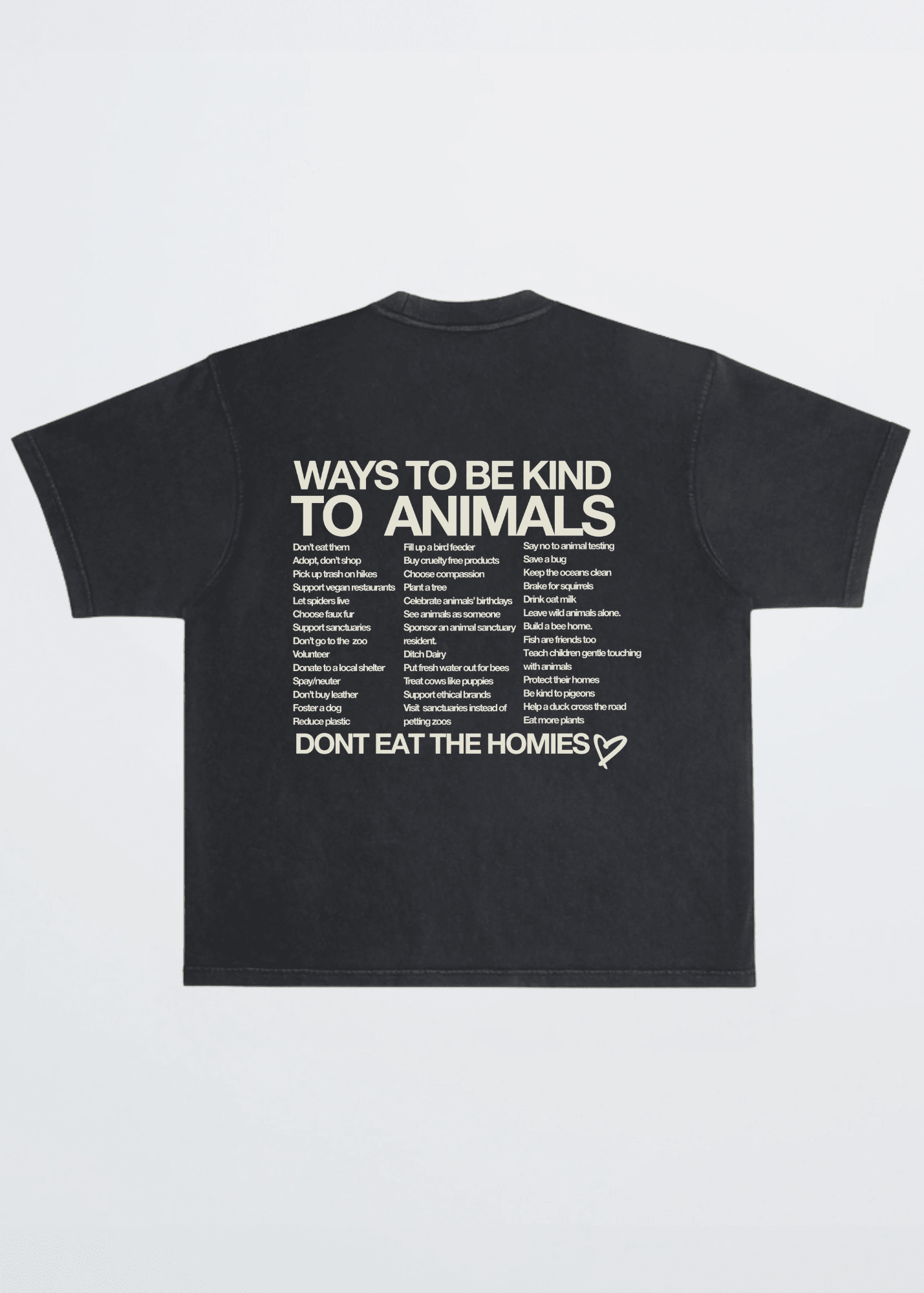 WAYS TO BE KIND TO ANIMALS TEE - Vegan America