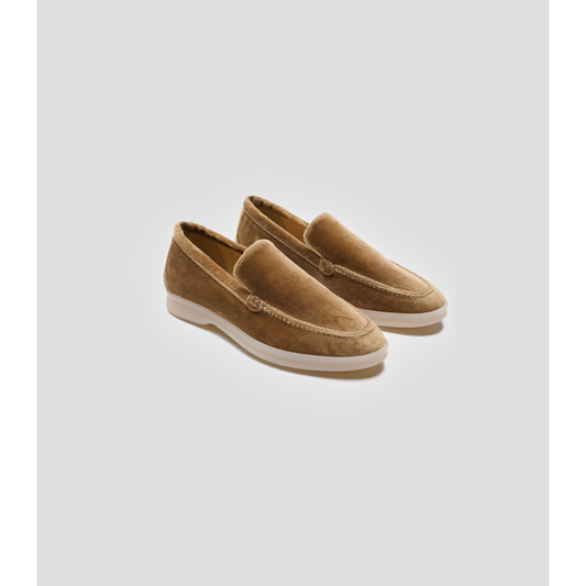 Vegan Velvet Loafer Taupe