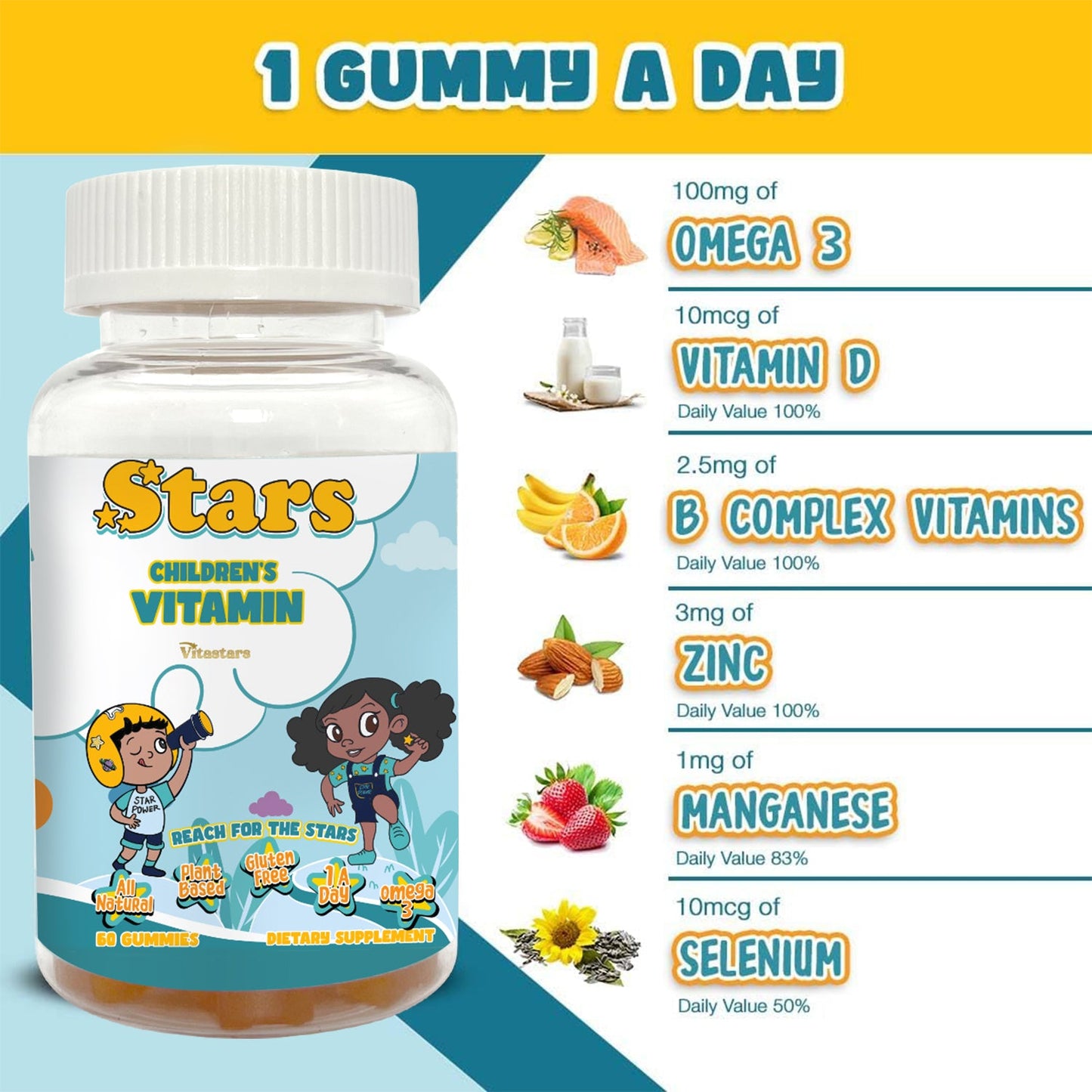 Kids Multivitamin & Immune Boost Bundle Kids Vitamin Gummies + Elderberry Gummies with Vitamin C & Zinc Bundle