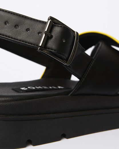 Glare Sandals Lemon made of vegan corn leather - Vegan America