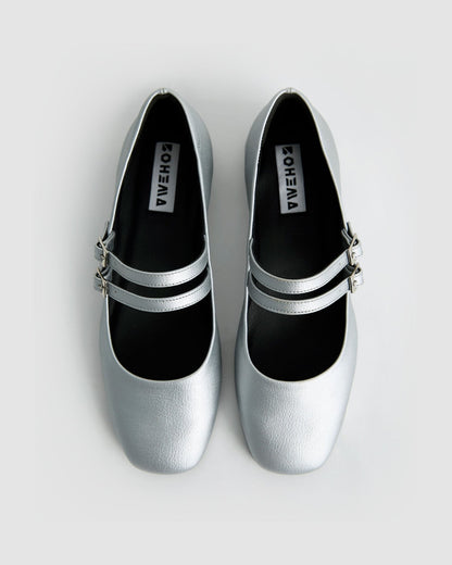 Sugar Mary Jane Pumps metallic ballerinas - Vegan America