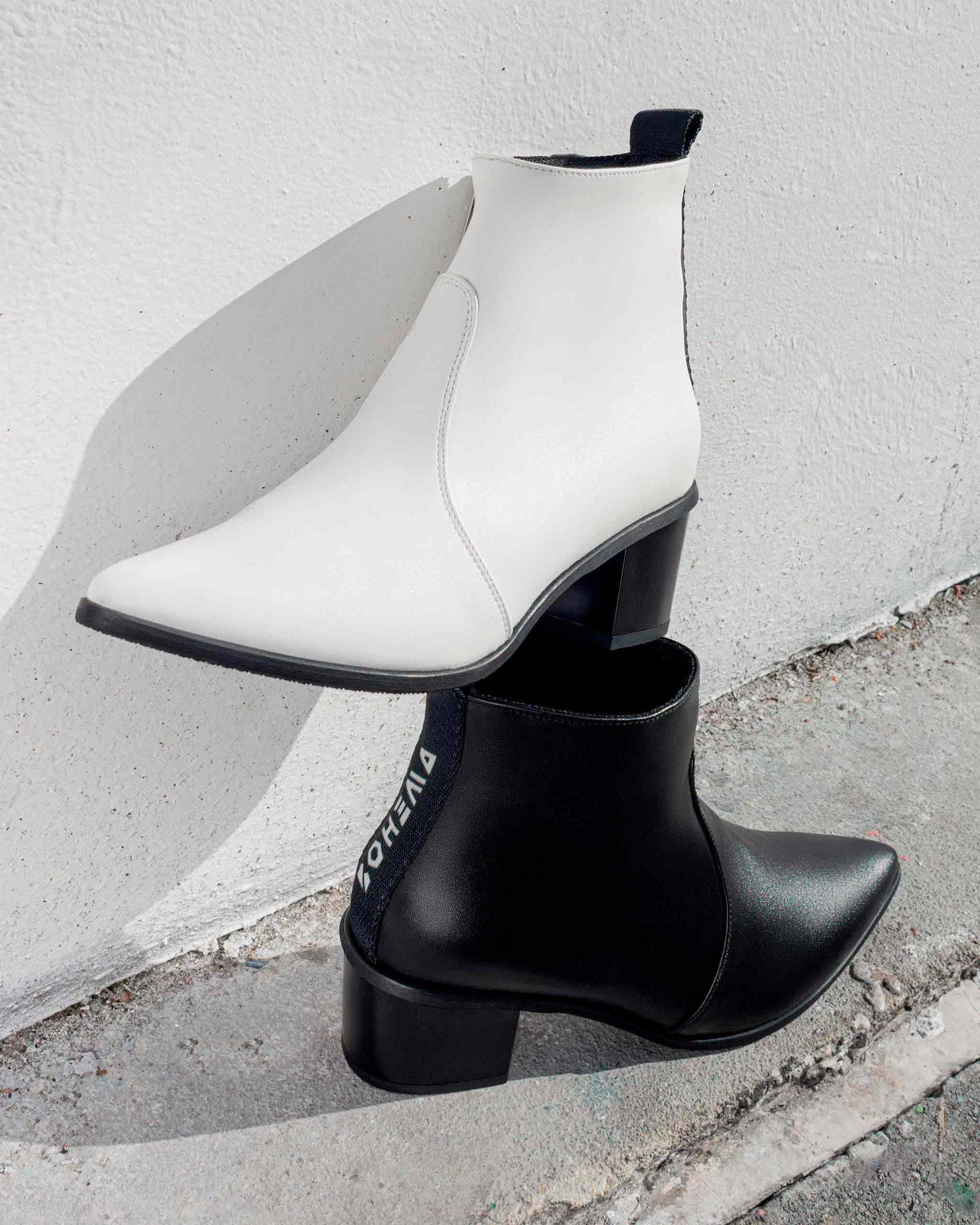 Swan No.1 White Nopal cactus leather boots - outlet - Vegan America