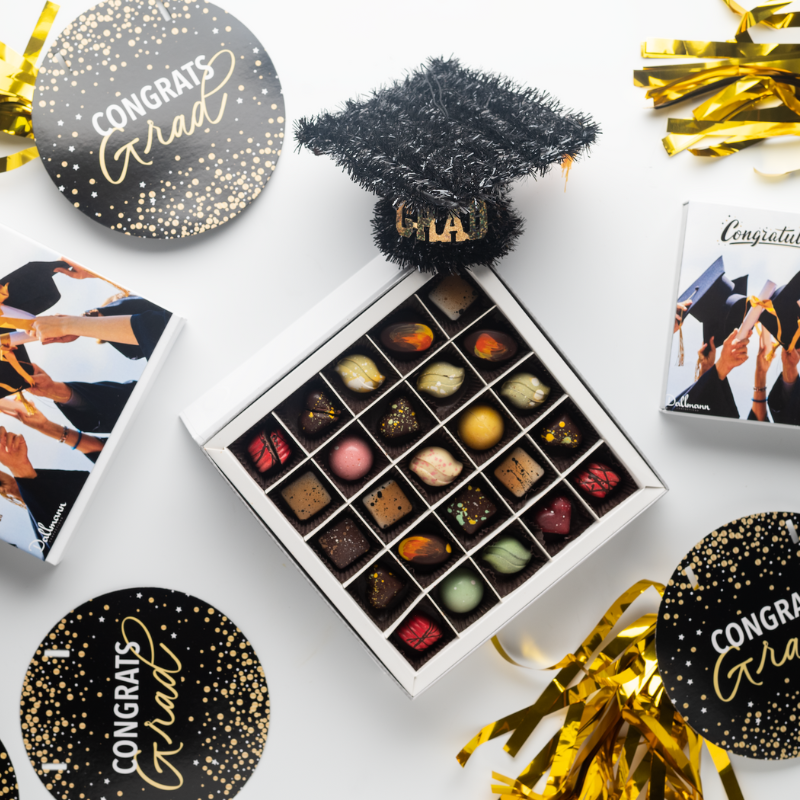 **VEGAN** 25 Piece Graduation Chocolate Gift Box