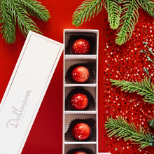 **VEGAN** 5-Piece Dubai Knafeh Pistachio Chocolate Gift Box - 'Ruby Dunes' Holiday Edition