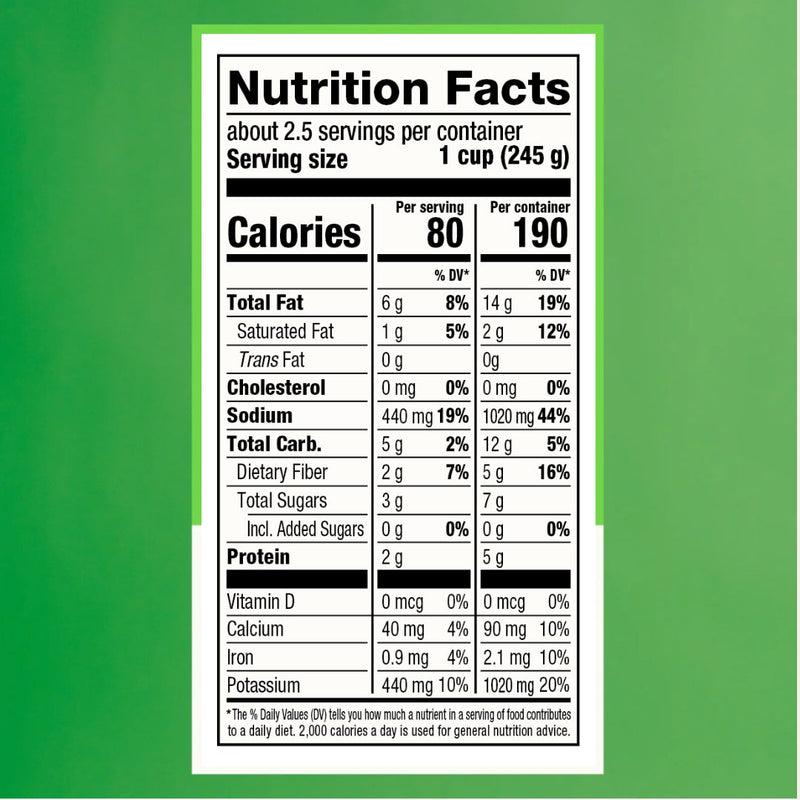 Zucchini - Cilantro & Cauliflower Soup nutrition facts