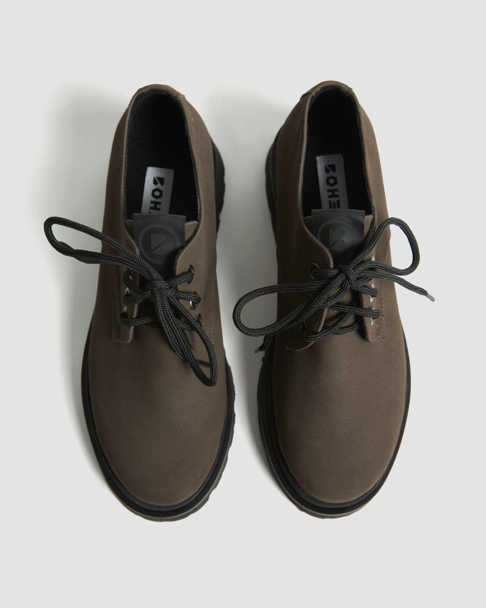 Chunky Derbs No 2 Chocolate suede brown - Vegan America