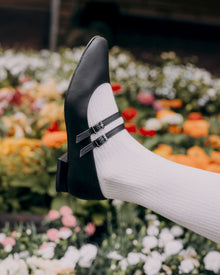 Blackberry Mary Jane Pumps black ballerinas - Vegan America