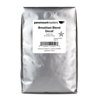 Breakfast Blend Decaf 5lb Whole Bean Coffee