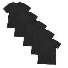 Round Neck T-shirt, Unisex Black (5 pack)