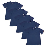 ROUND NECK T-SHIRT, UNISEX NAVY (5 pack)