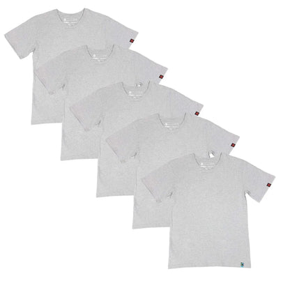 Round Neck T-shirt, Unisex Grey Marle (5 pack)