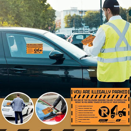 "Multi - Reason" Orange Very Hard to Remove Parking Stickers - Vegan America