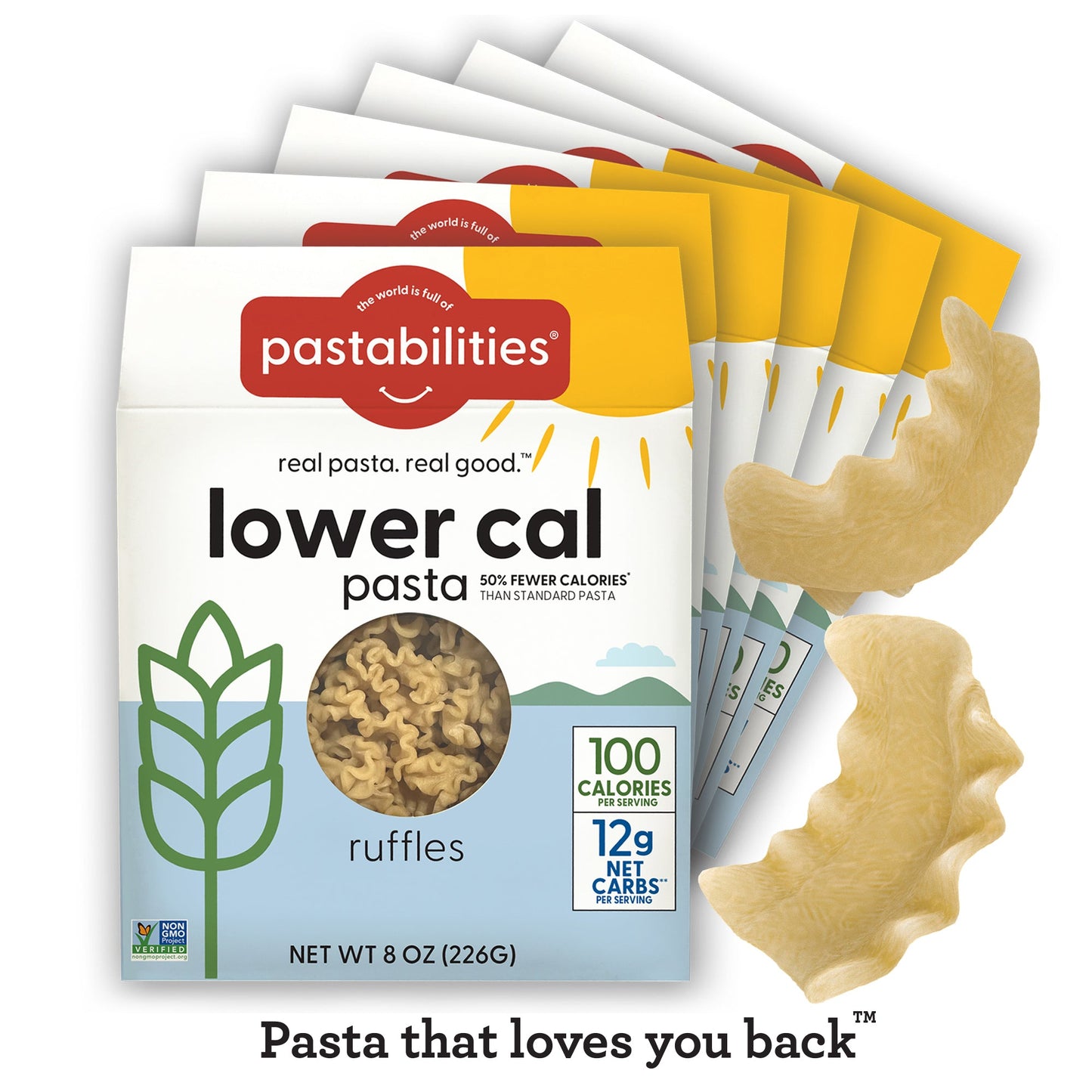 Lower Cal Pasta - Low Carb & Calorie - Ruffles