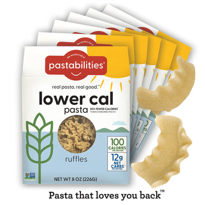 Lower Cal Pasta - Low Carb & Calorie - Ruffles