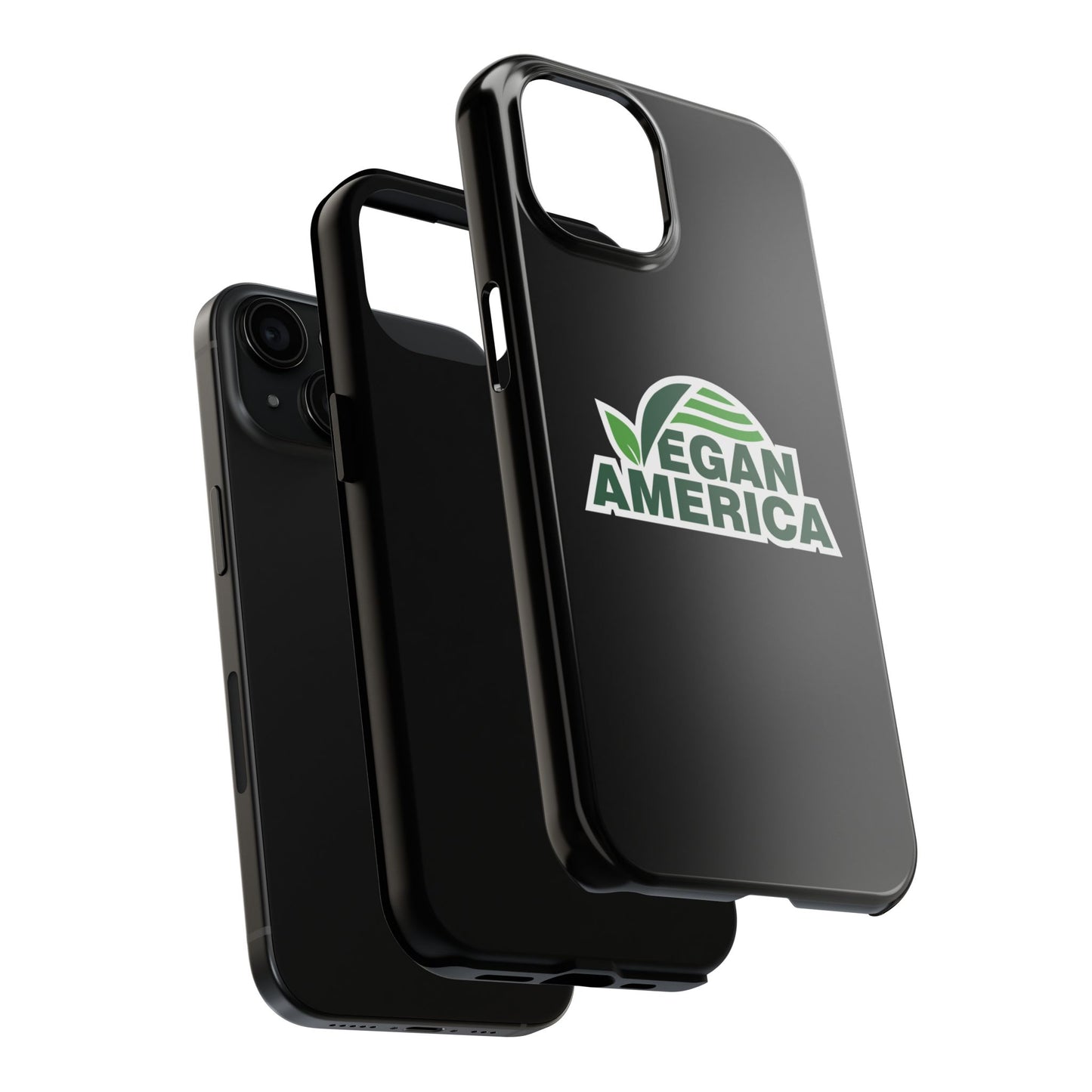Vegan America Tough Phone Case — Green Leaf Vegan Pride Protective Cover - Vegan America