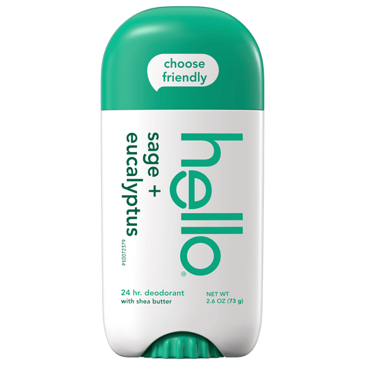 hello sage + eucalyptus aluminum free deodorant with shea butter