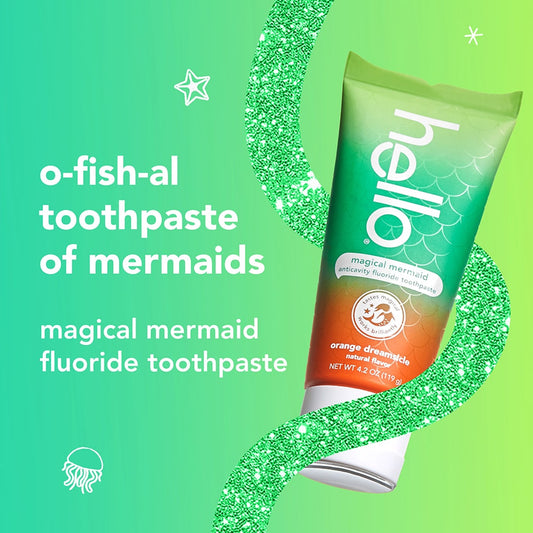 hello kids magical mermaid fluoride toothpaste