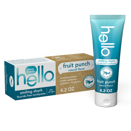 hello kids smiling shark fluoride free toothpaste