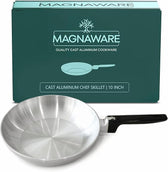 10-Inch Chef Skillet – Quick & Even Heat Distribution – Lightweight Cast Aluminum Frying Pan - Vegan America