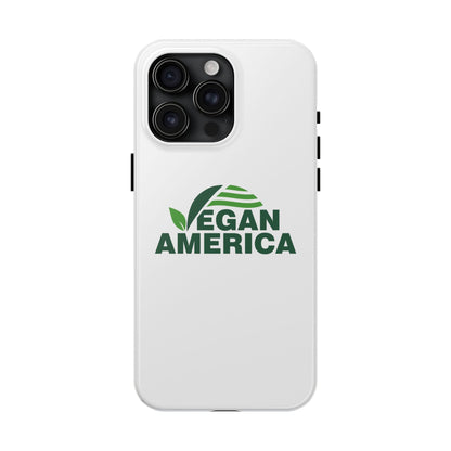 Vegan America Tough Phone Case — Eco - Friendly Plant Logo Protective Cover - Vegan America
