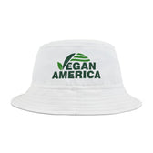Vegan America Bucket Hat | Home of the Plant-Based | Summer Accessory, Outdoor Hat, Gift for Vegans, Eco-Friendly Fashion - Vegan America