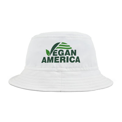Vegan America Bucket Hat | Home of the Plant - Based | Summer Accessory, Outdoor Hat, Gift for Vegans, Eco - Friendly Fashion - Vegan America