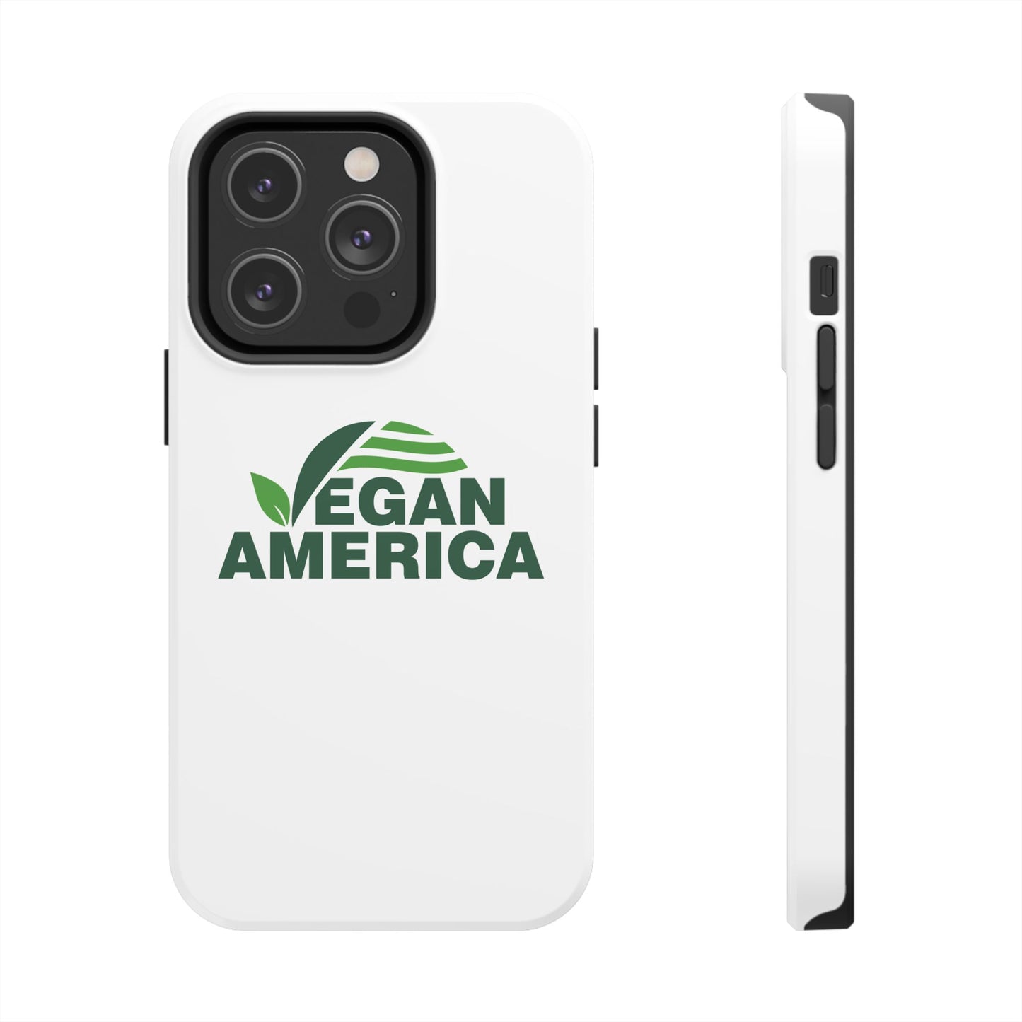 Vegan America Tough Phone Case — Eco - Friendly Plant Logo Protective Cover - Vegan America